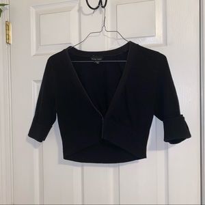 black cropped cardigan